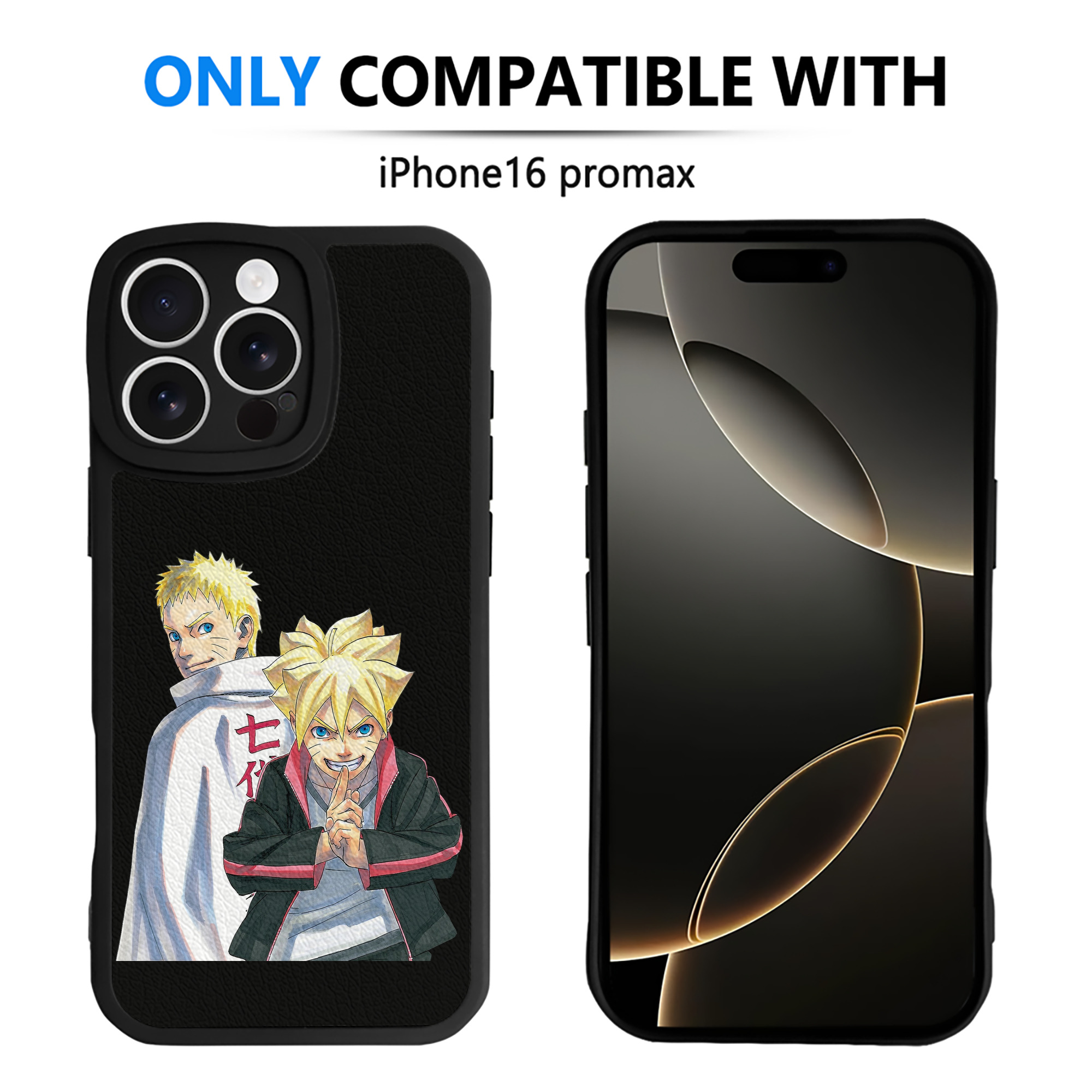 （画像用） NARUTO -ナルト- うずまき ボルト Uzumaki Boruto 【iPhone 16シリーズ対応】シリコンスマホケース（レザー調） 材質：シリコン